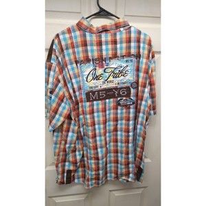 PARISH NATION COLORFUL PLAID  BUTTON FRONT SZ 3XL (XXXL)